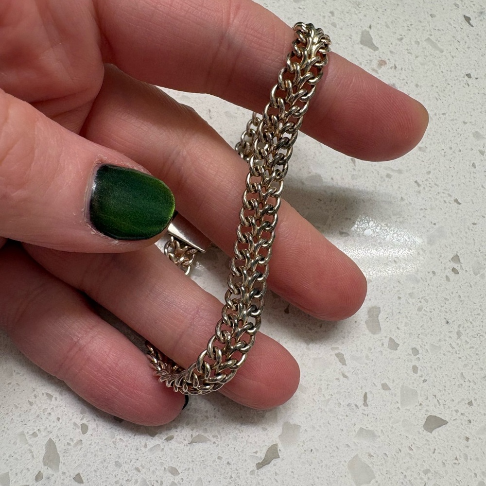 Gorgeous Italian Sterling Silver Chain Bracelet